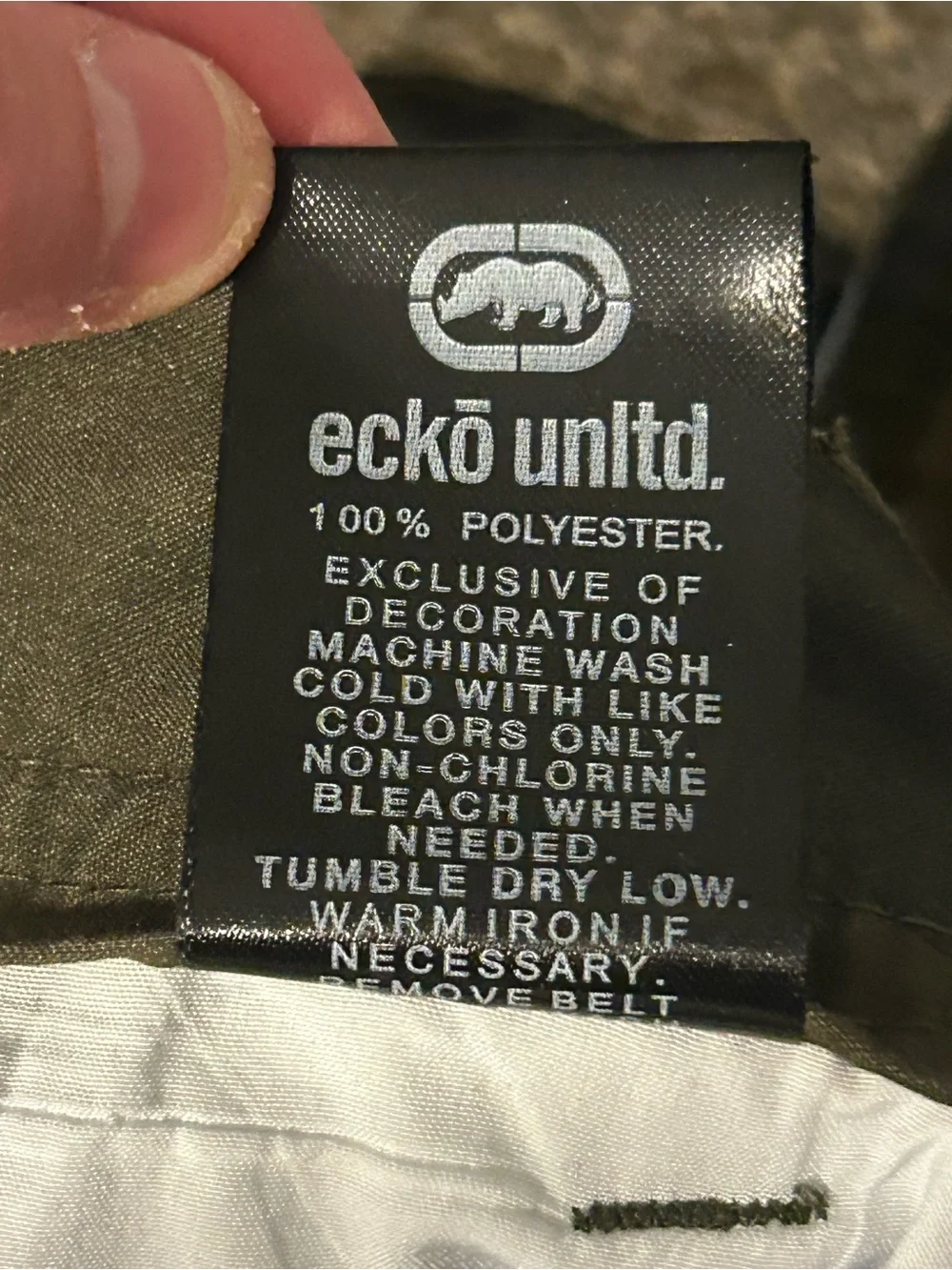 Ecko Unltd Camo Cargo Shorts Men’s 40 Streetwear Utility Belted Green Black Y2K - Picture 7 of 10
